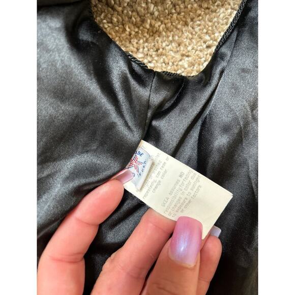 Skea Paris Vail vest velour velvet embroidered flowers black Vintage Unique SZ M - Picture 7 of 12